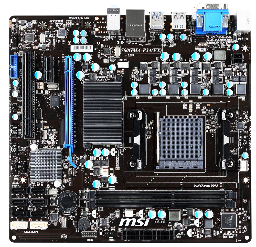 MSI 760GMA-P34FX AM3+ motherboard