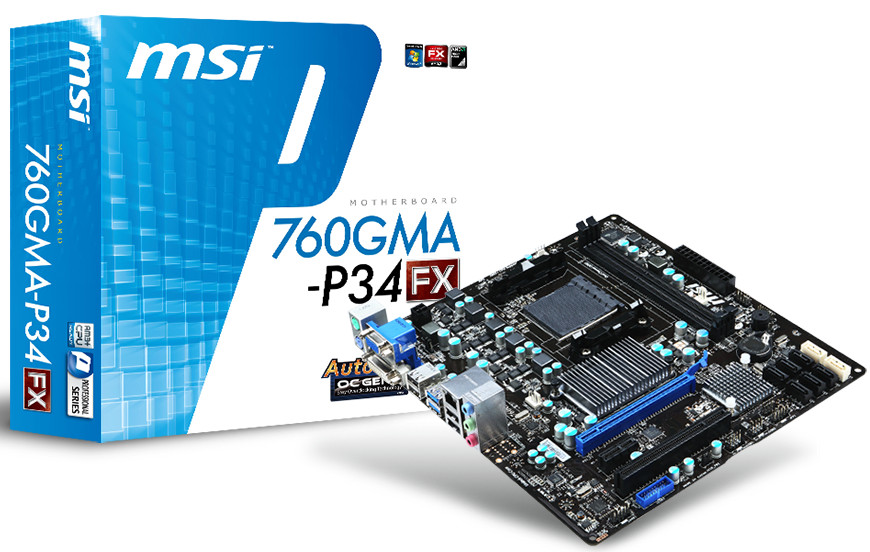 MSI 760GMA-P34FX AM3+ motherboard