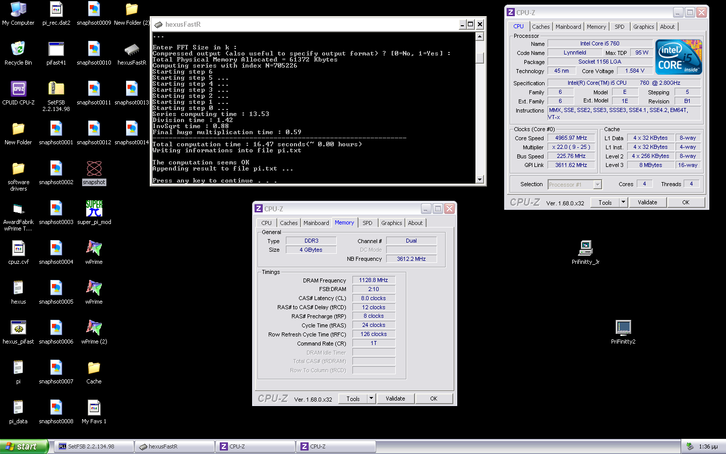 Subzero's Core i5 760 scores @ HWBOT