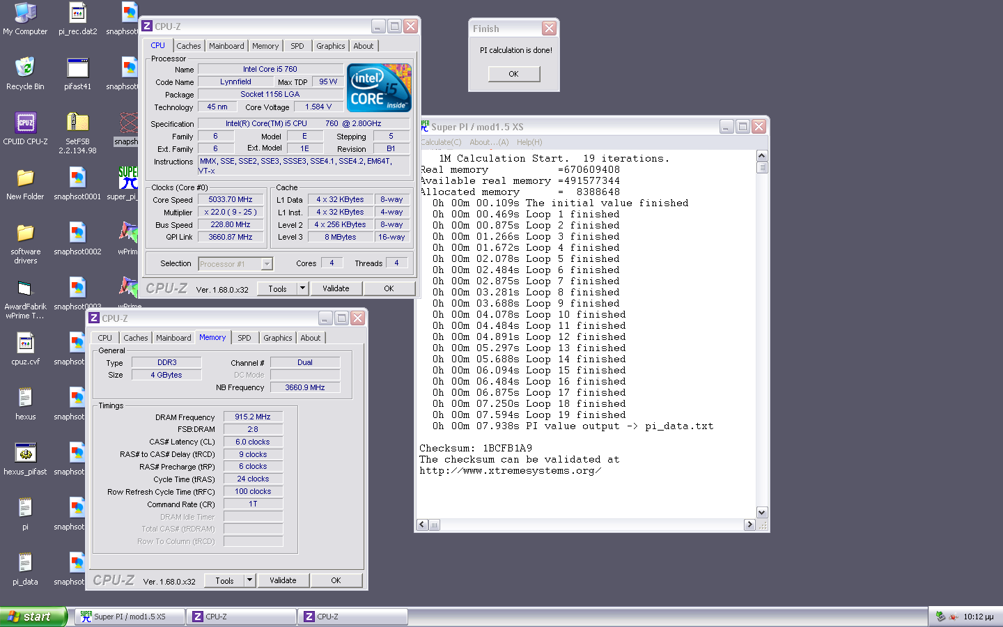 Subzero's Core i5 760 scores @ HWBOT