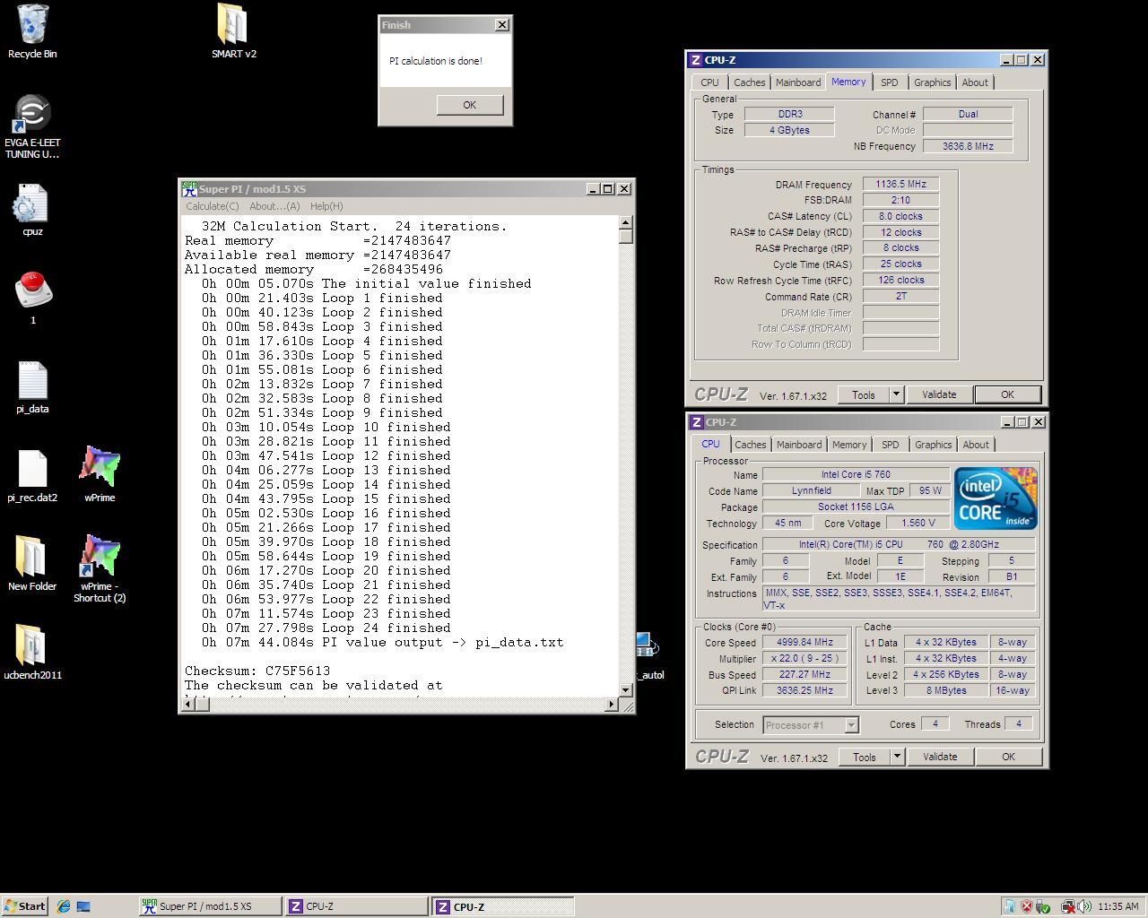 Subzero's Core i5 760 scores @ HWBOT