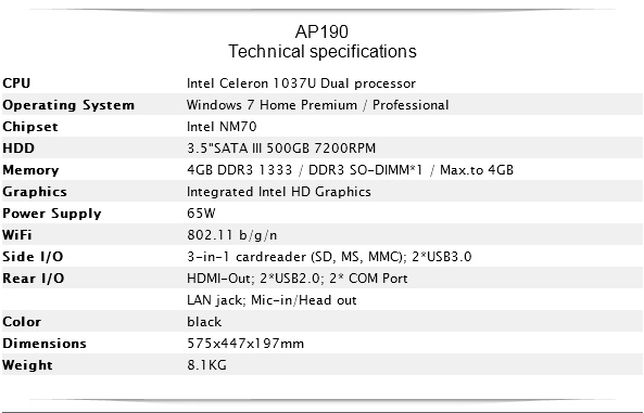 MSI AP190 AIO Business PC
