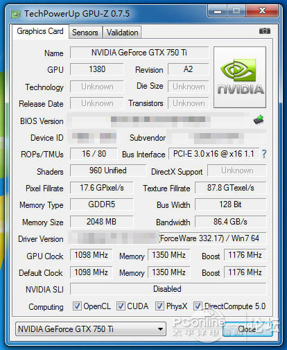 nVidia GTX 750 Ti More benchmarks