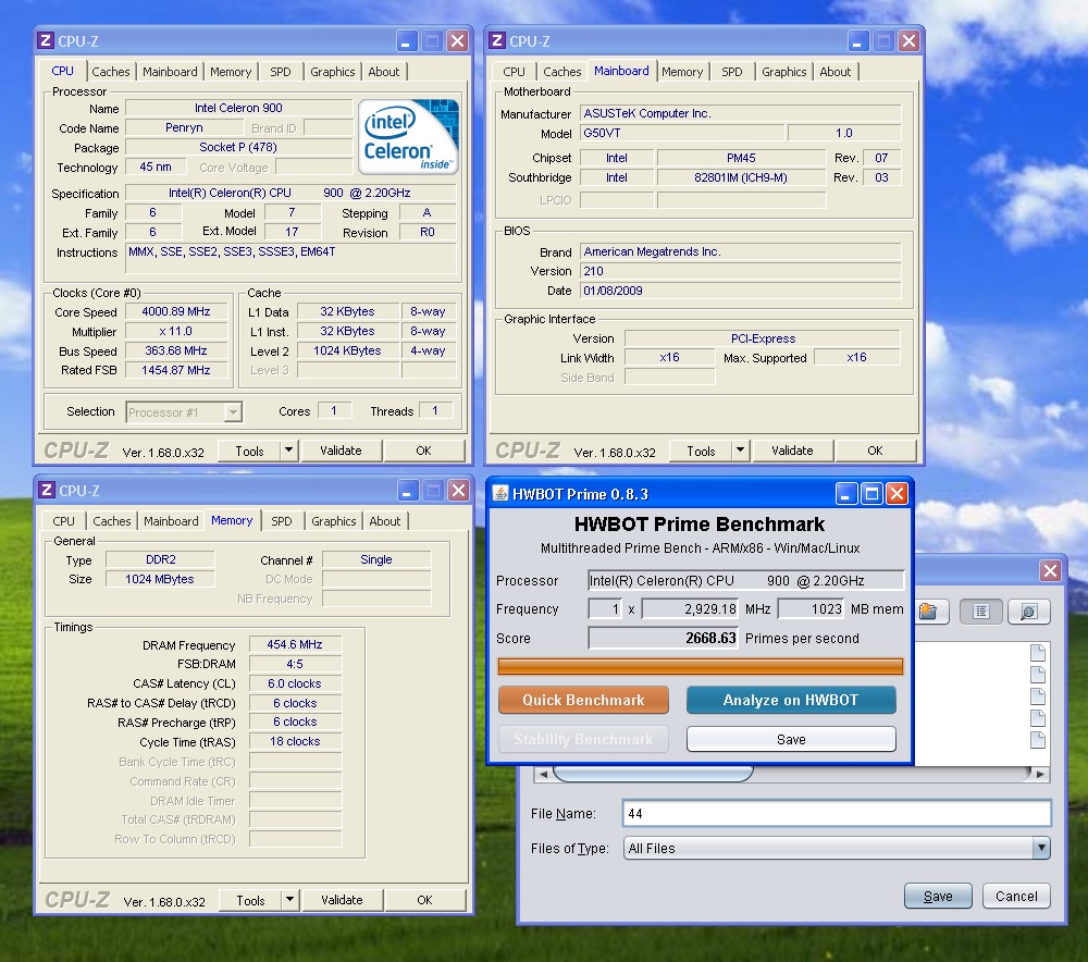 Intel Mobile Celeron 900 LN2 Overclocking!