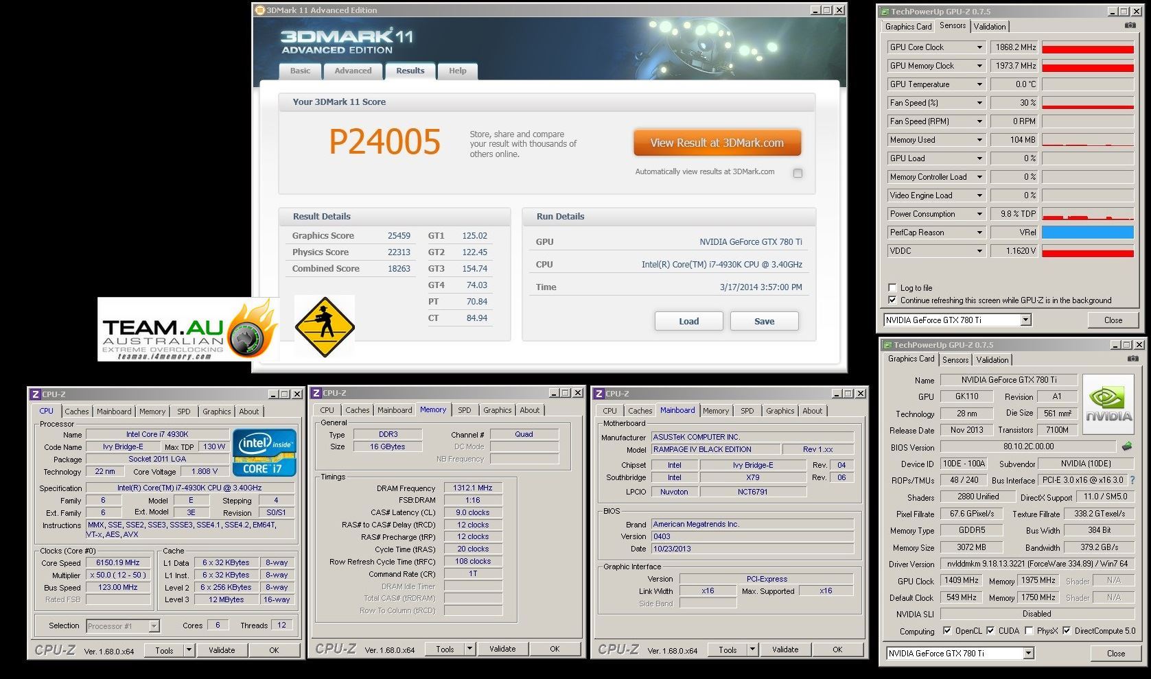 SniperOZ 3DMark11 WR με μια GTX 780Ti K|ngp|n