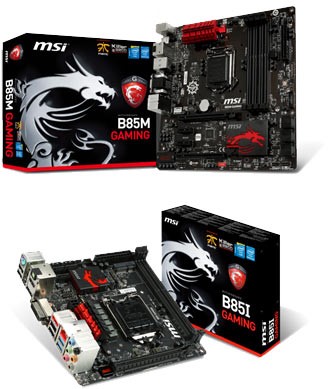 MSI B85I & B85M GAMING motherboards