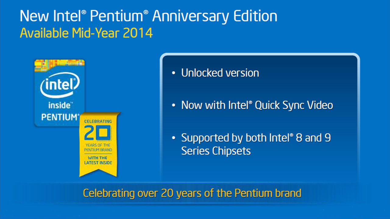 Intel Pentium Anniversary edition εναντίον AMD