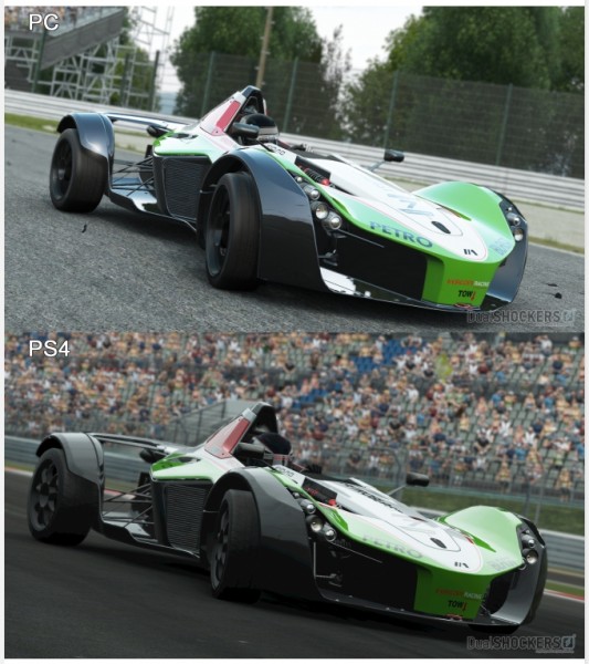 Project CARS, σύγκριση PC με το PS4