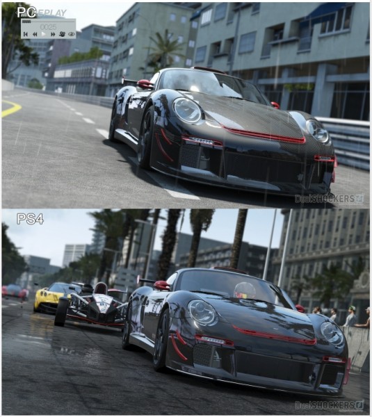 Project CARS, σύγκριση PC με το PS4