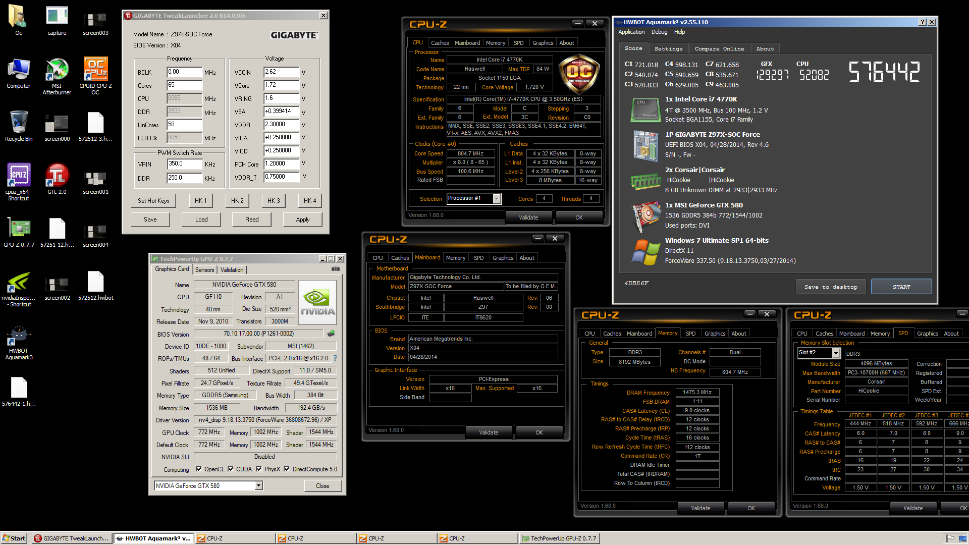 Sofos1990 Aquamark World Record με GTX 580