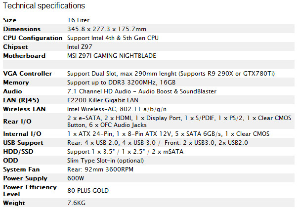 MSI Nightblade Z97 Barebone PC, τώρα διαθέσιμο