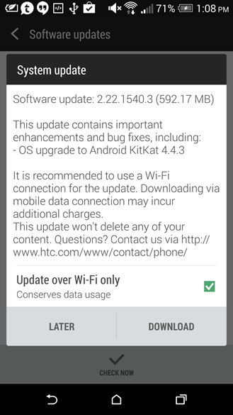 Το HTC One M8 δέχεται αναβάθμιση σε Android 4.4.3