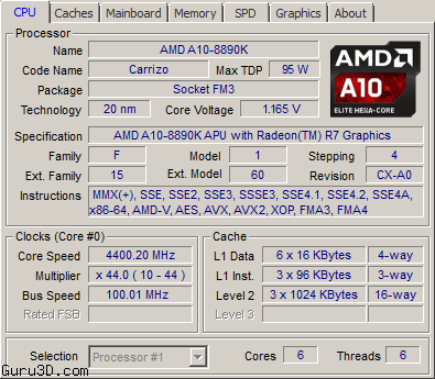 AMD Carrizo APU: Εμφανίστηκε CPU-Z image