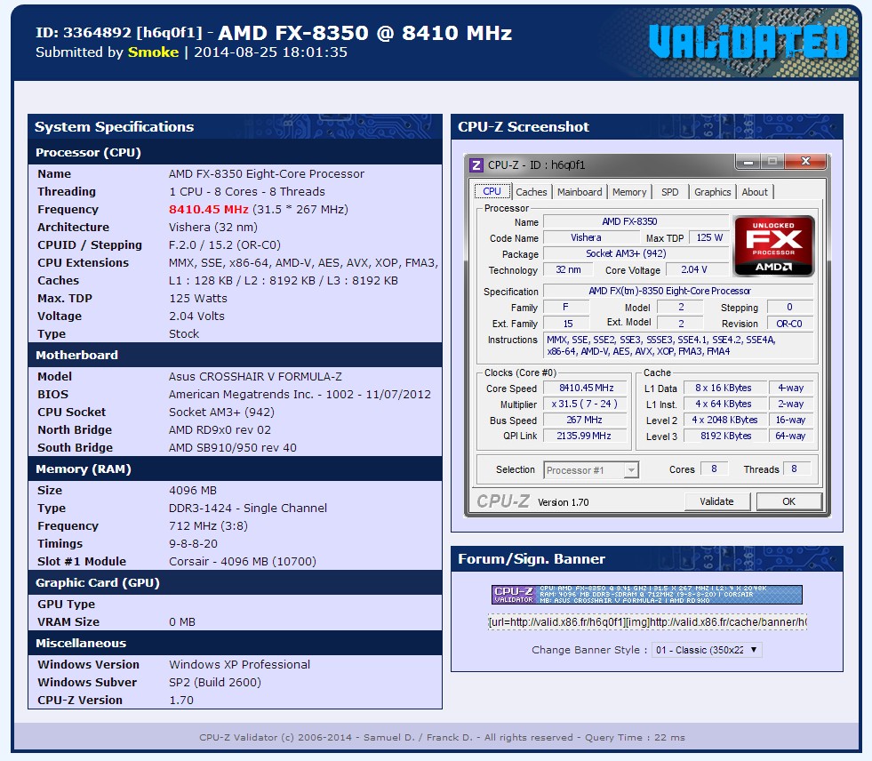 Smoke CPU Frequency με τον FX-8350