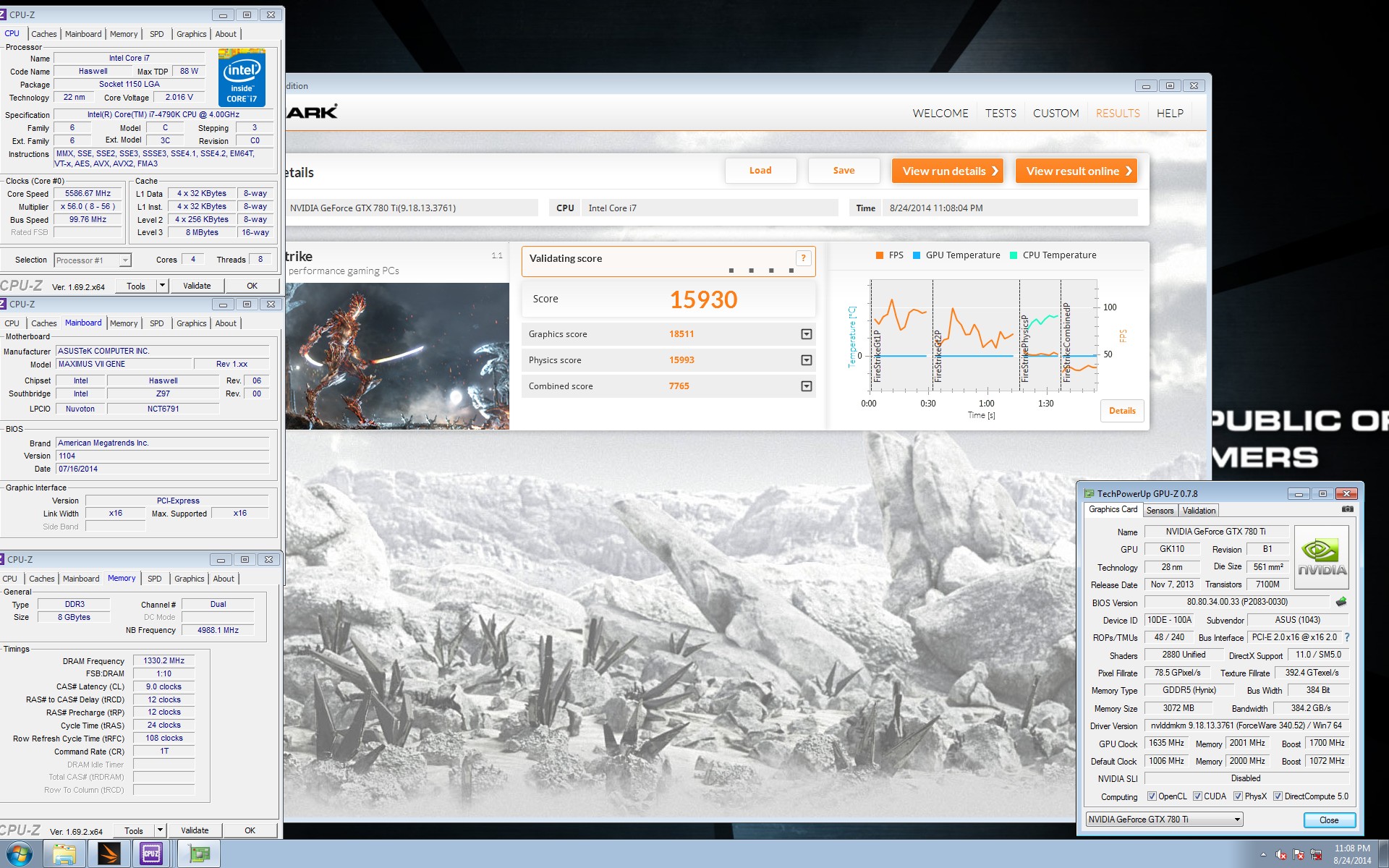 12's 3DMark Fire Strike για το AOOC 2014