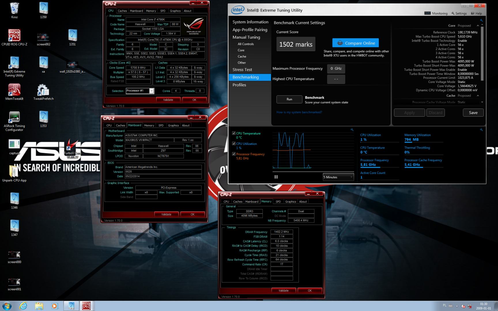 Xtreme Addict XTU 1502 marks με έναν Core i7 4790K