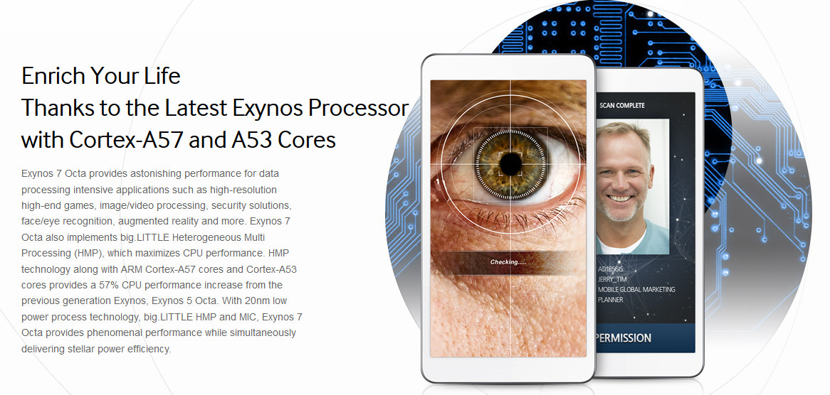 Samsung: 64-bit Exynos 7 Octa-Core Chipset