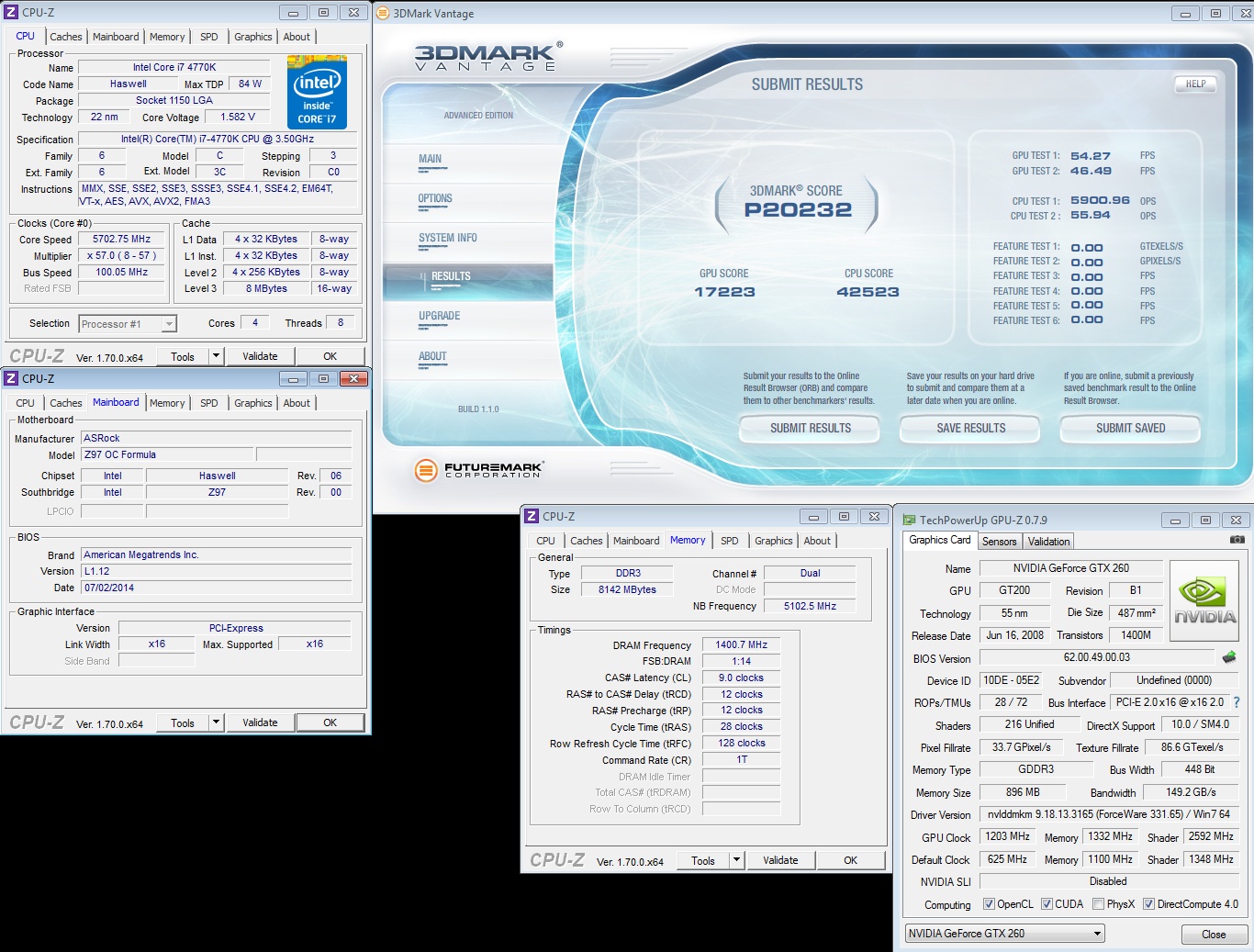 Smoke 3DMark Vantage με την GTX 260 216SP