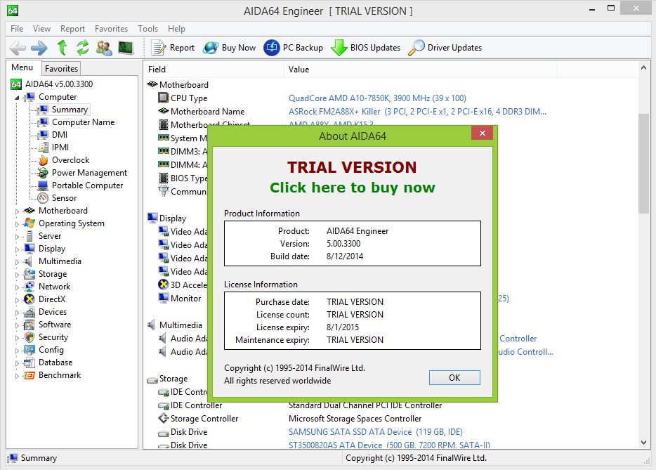 FinalWire AIDA64 v5.00 Released