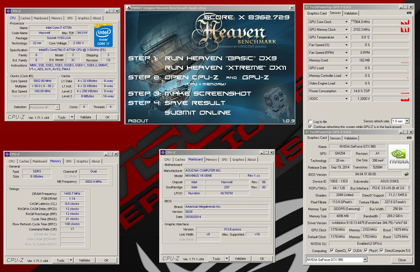 Mortisboy Top Score με δύο GTX 980 στο Heaven Xtreme