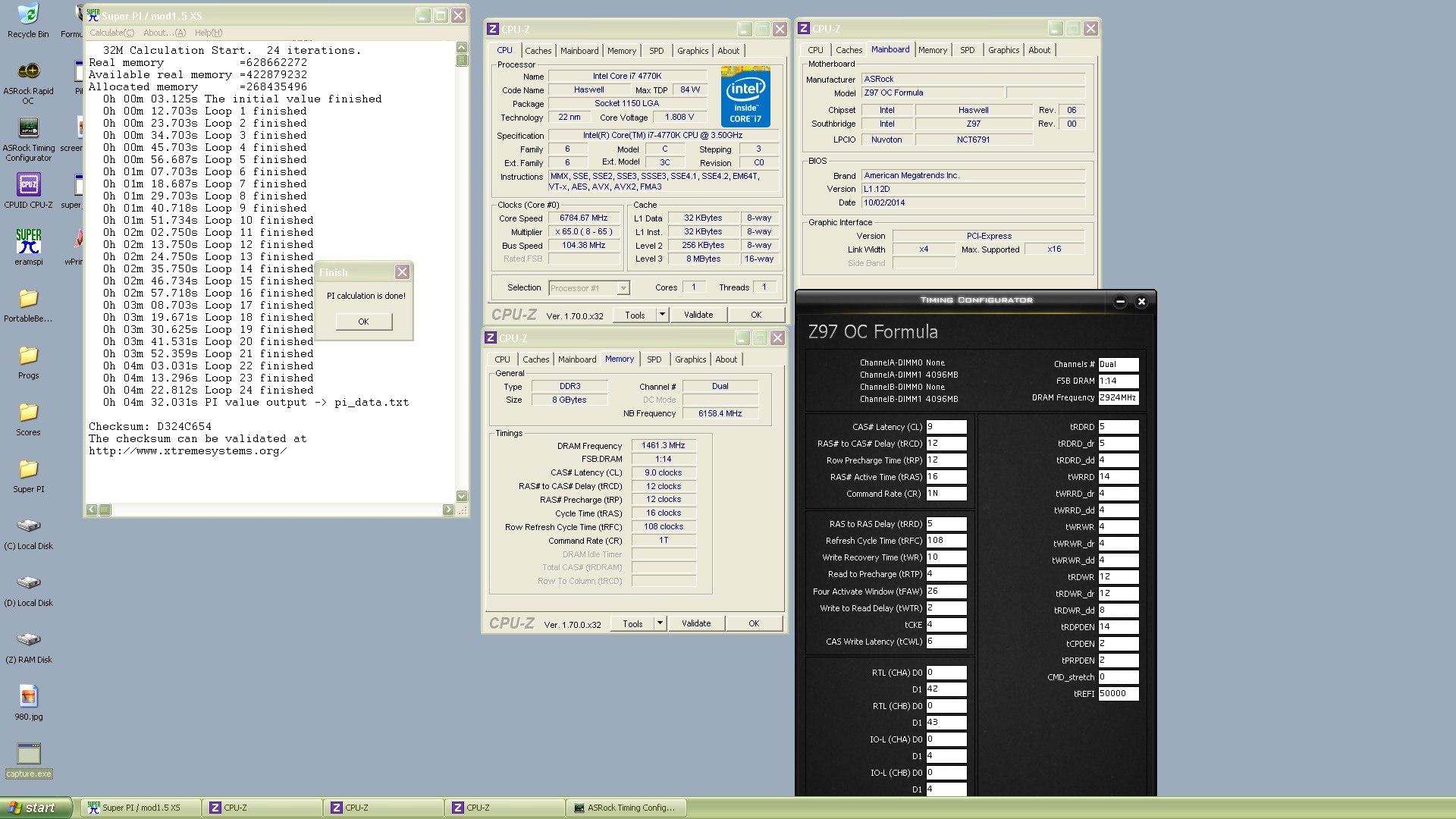 Dancop SuperPi 32M World Record με τον Core i7 4770K