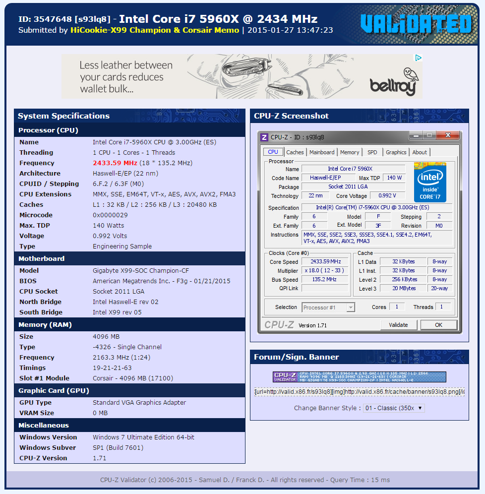 Ο HiCookie σπάει το φράγμα των 4326MHz DDR4 frequency