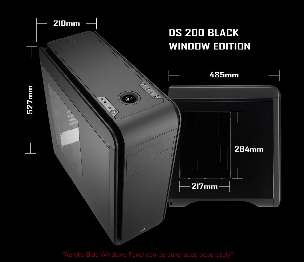 AeroCool DS200 Black Window Edition Case