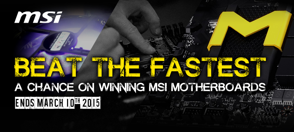 Beat the Fastest OC Contest από την MSI