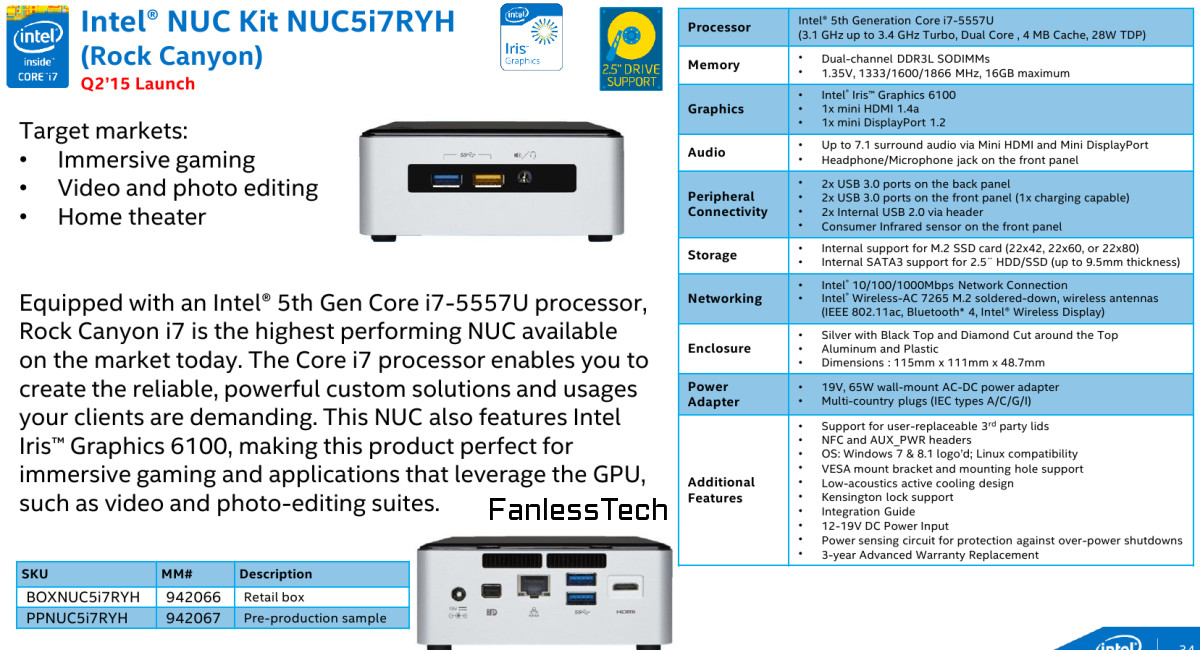 Νέα NUCs με υποστήριξη 4K ετοιμάζει η Intel