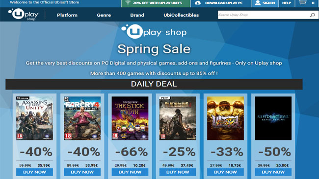 Εκπτώσεις έως 85% στο Spring Sale του Uplay