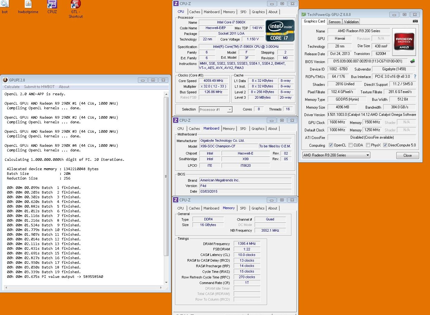 Sofos1990 Global Top Score στο GPUPI 1B με τρεις 290X