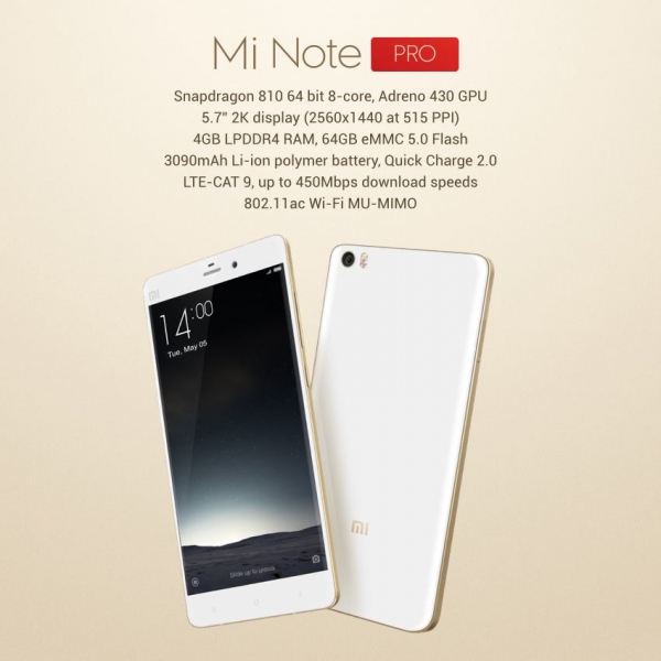 Η Xiaomi ξεκινάει τη διάθεση του Mi Note Pro