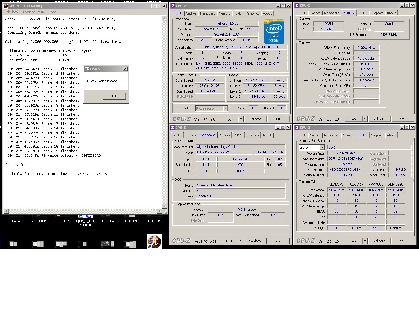 Sofos1990 GPUPI FOR CPU - 1B World Record με έναν Xeon E5 v3