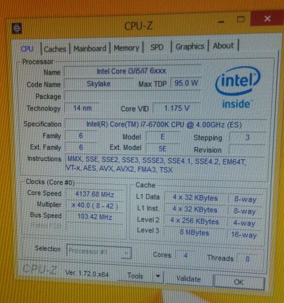 CPU-Z των Skylake και Broadwell CPUs εμφανίζονται