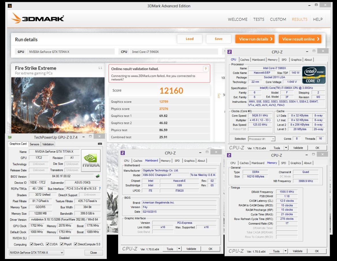 8 Pack 3DMark FireStrike Extreme GTS με μια GTX Titan X