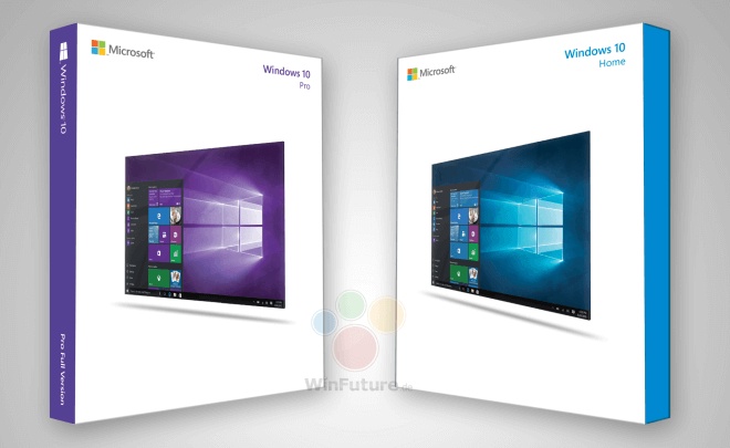 Το box-art των Windows 10 εμφανίζεται