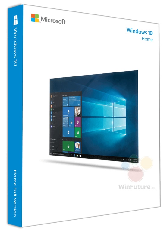 Το box-art των Windows 10 εμφανίζεται