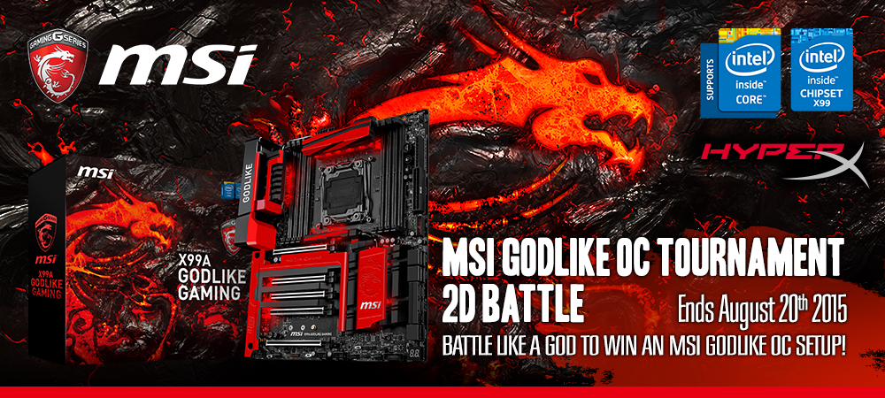 MSI GODLIKE OC Tournament 2D/3D Battle - HWBot