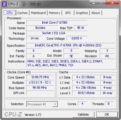 Intel Core i7 6700K στα 5.2GHz με αερόψυξη