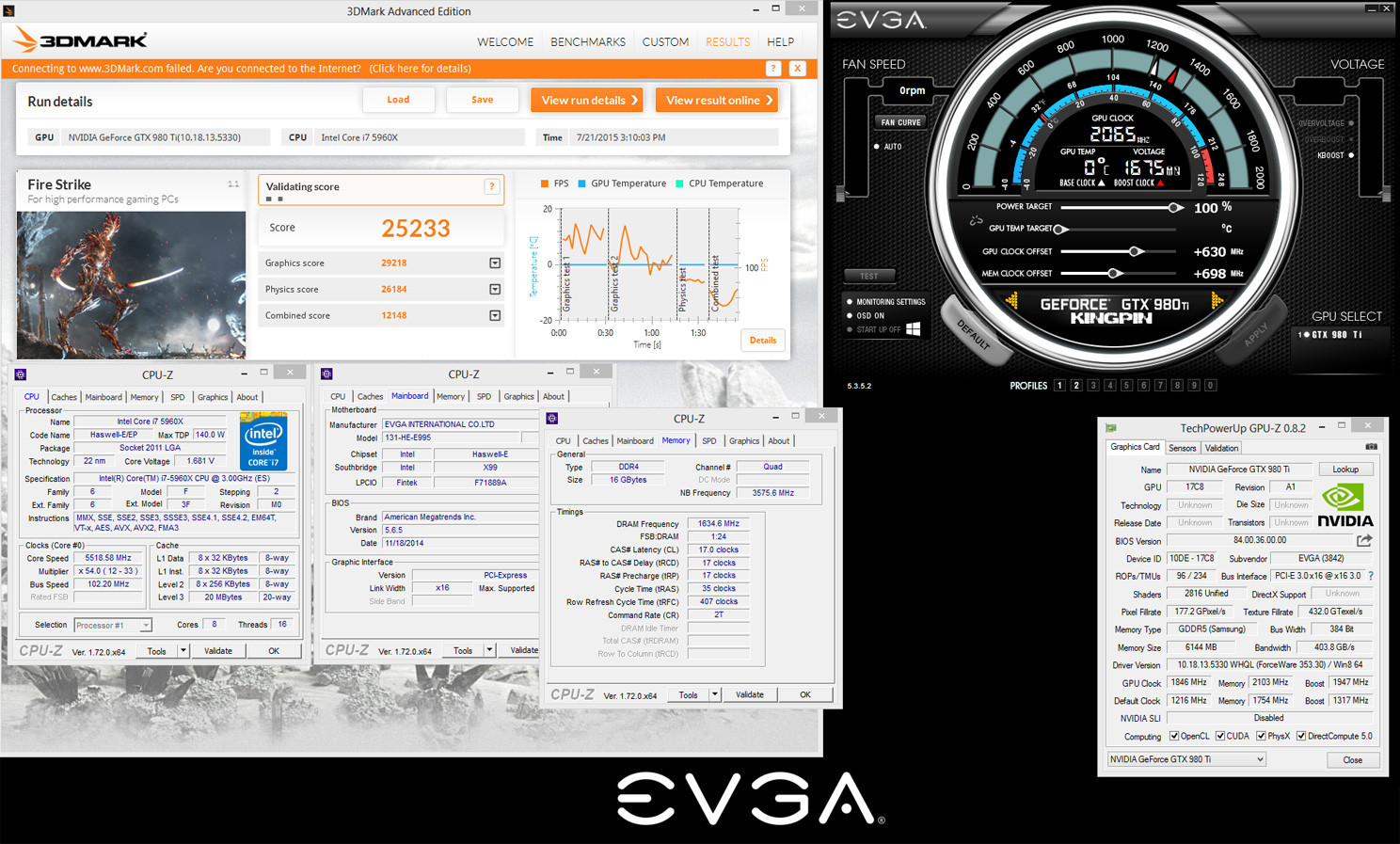 EVGA και K|NGP|N θέτουν νέα ρεκόρ στο 3DMark