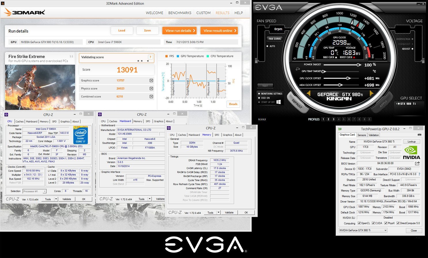 EVGA και K|NGP|N θέτουν νέα ρεκόρ στο 3DMark