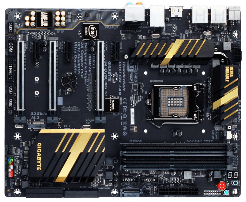 Η GIGABYTE Z170X-UD5 TH με Thuinderbolt 3 αποκαλύπτεται