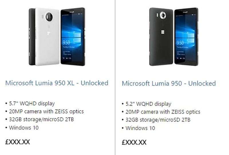 Τα Lumia 950 και Lumia 950XL της Microsoft εμφανίζονται στο διαδίκτυο