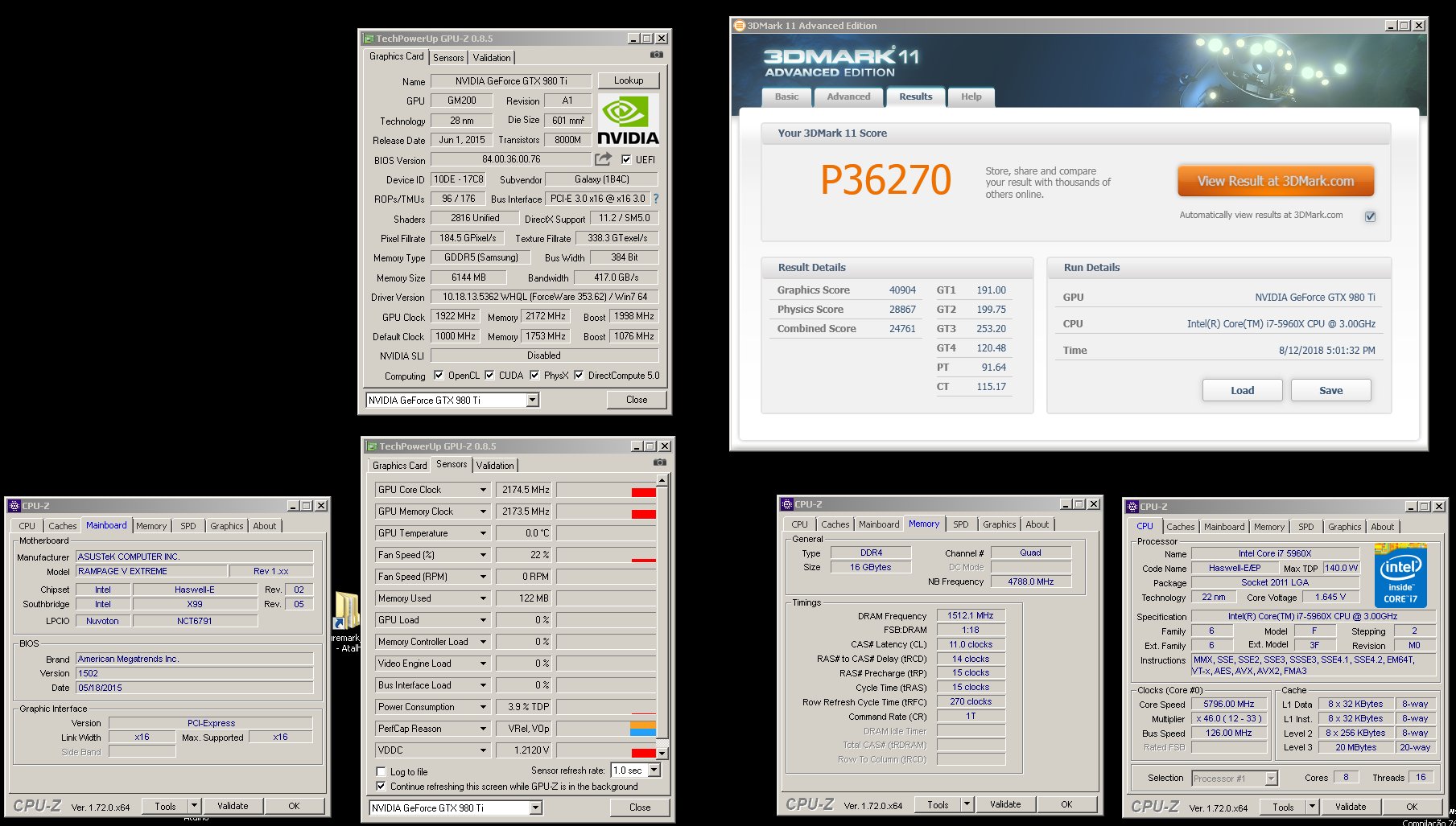 Global 1st Place για τον Rbuass στο 3DMark 11 με μια GTX 980 Ti