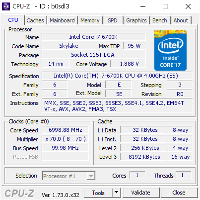 Νέο ρεκόρ συχνότητας σημείωσε ο 6700K στα 6.998MHz σε μητρική της ASRock