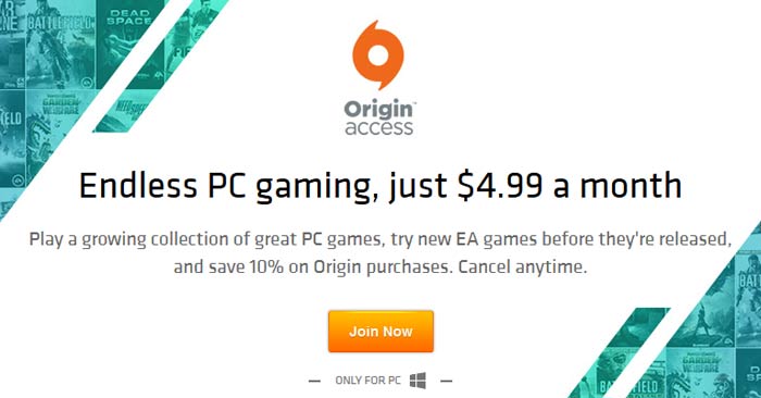 Νέα υπηρεσία gaming Origin Access έρχεται στο PC