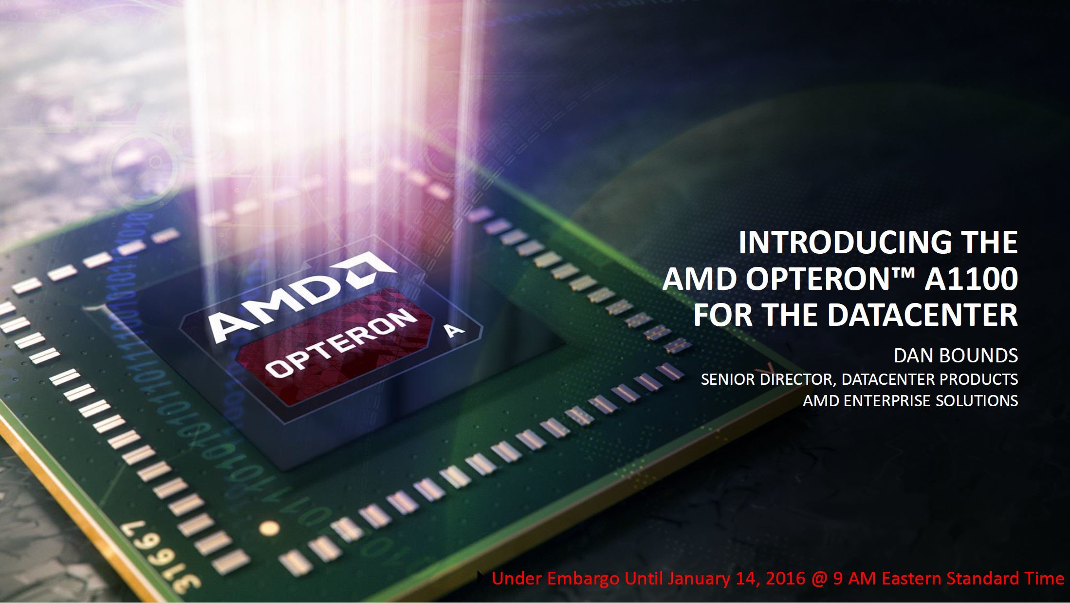 Η AMD λανσάρει τον Opteron A1100 Series 64-bit ARM επεξεργαστή για Datacenter