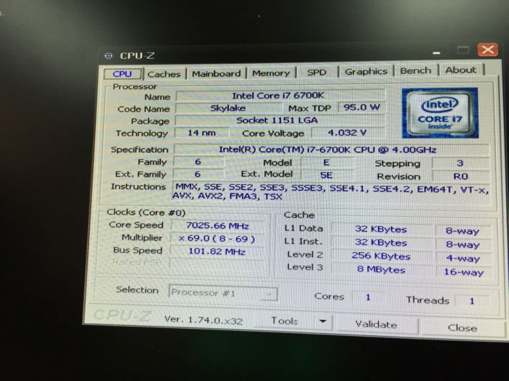 Νέο ρεκόρ συχνότητας του Core i7 6700K τα 7025MHz