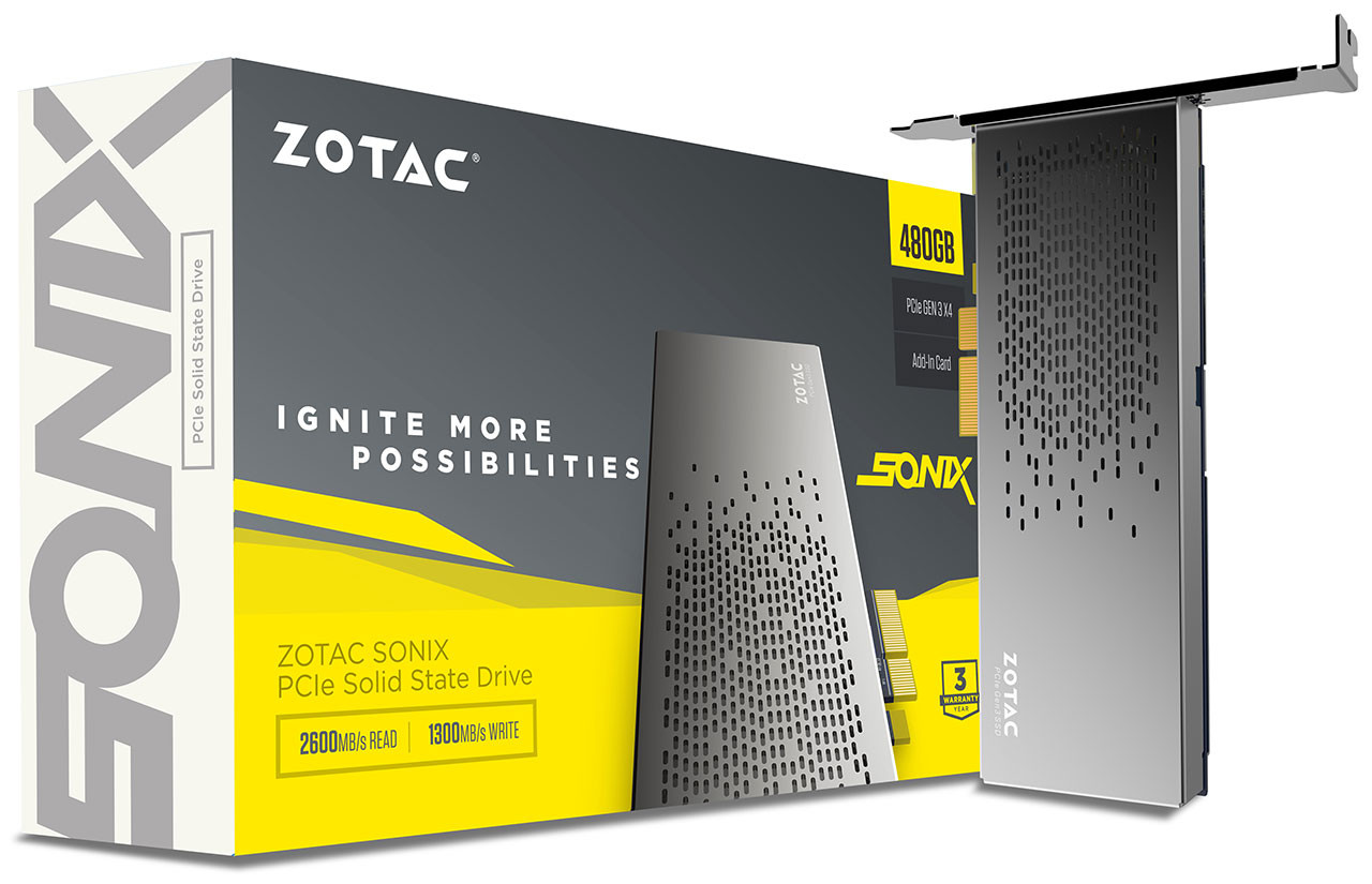 Η ZOTAC παρουσίασε τον SONIX 480GB PCIe SSD