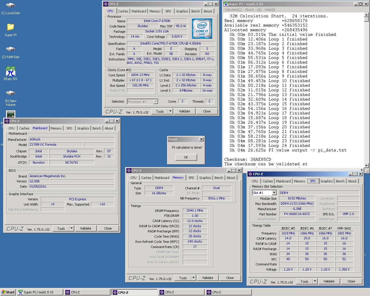 Παγκόσμιο Ρεκόρ στο SuperPi 32M σημειώνει ο Core i7 6700K